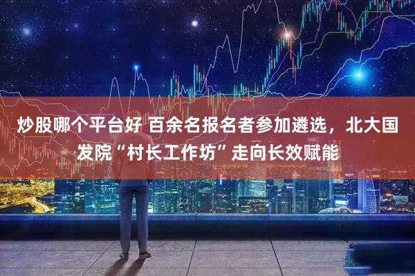 炒股哪个平台好 百余名报名者参加遴选,北大国发院“村长工作坊”走向长效赋能